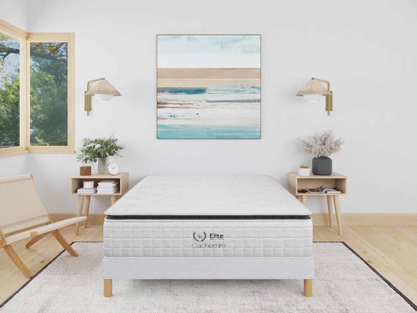 Ensemble sommier + matelas CACHEMIRE Hauteur 28cm