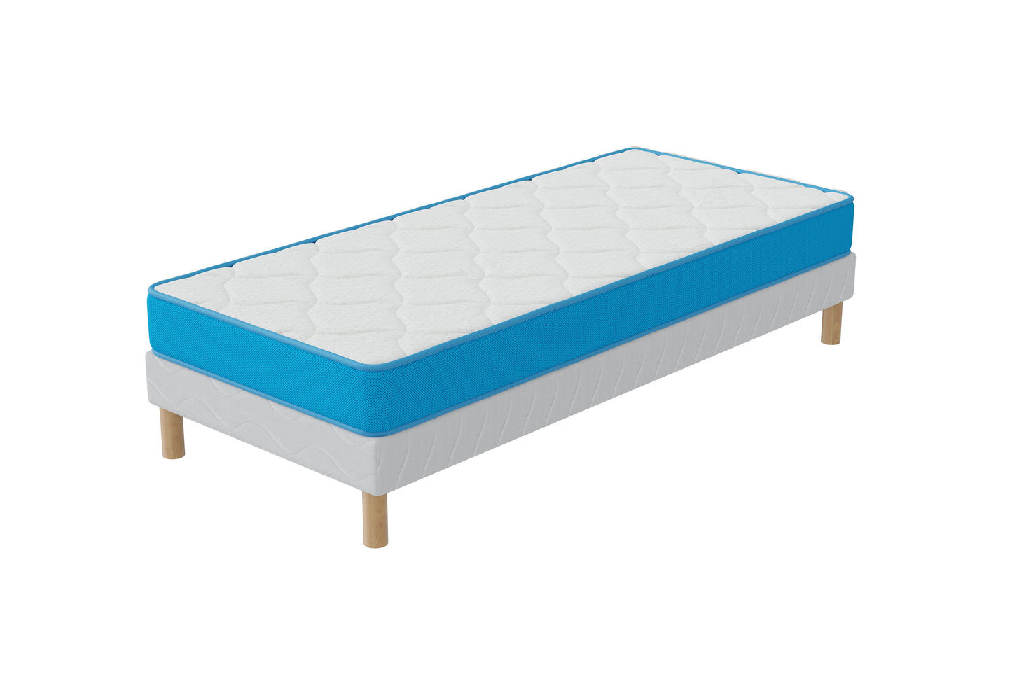 Ensemble FRESH MEMORY Sommier + Matelas 15cm