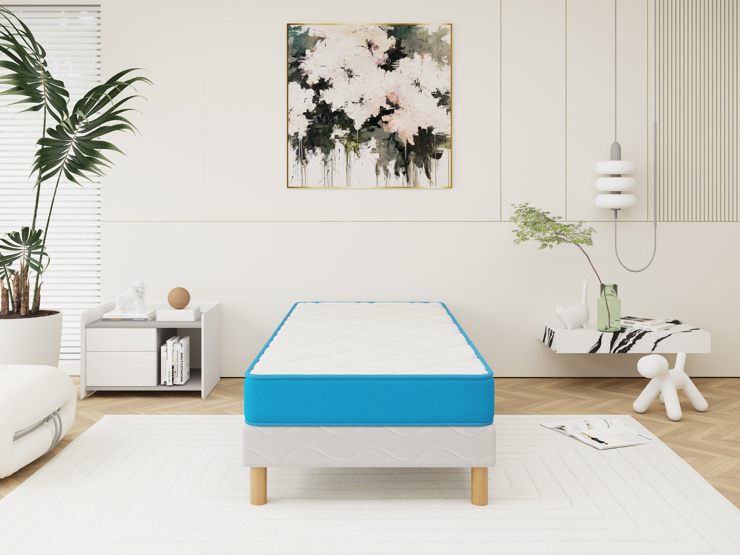 Ensemble FRESH MEMORY Sommier + Matelas 15cm