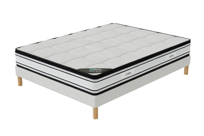 Ensemble GRAND CONFORT Sommier + Matelas Hauteur 22cm
