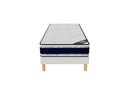 Ensemble BLUE MEMORY Sommier + Matelas Hauteur 22cm