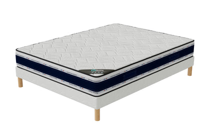 Ensemble BLUE MEMORY Sommier + Matelas Hauteur 22cm