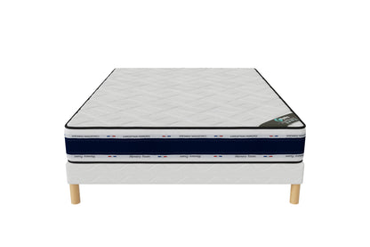 Ensemble BLUE MEMORY Sommier + Matelas Hauteur 22cm